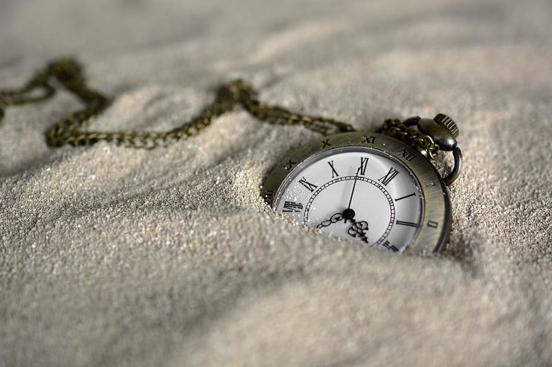 Hourglass against a starry sky