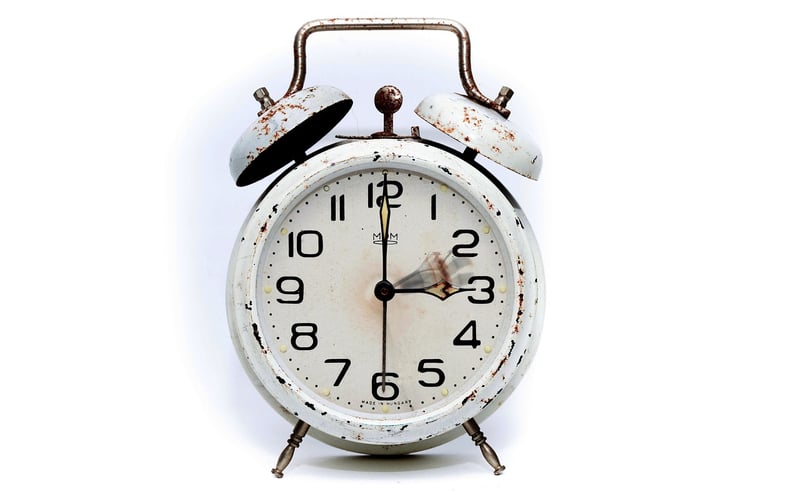Clock in a surreal setting